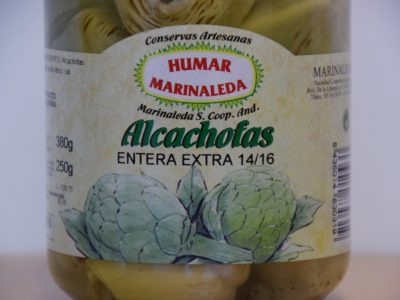 Frasco de alcachofas formato corto